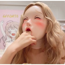 (CDFM-3))Handmade Female/Girl Resin And Latex Hood Full Head Japanese Cartoon Character Cosplay Kigurumi Mask Open Mouth Crossdresser Doll